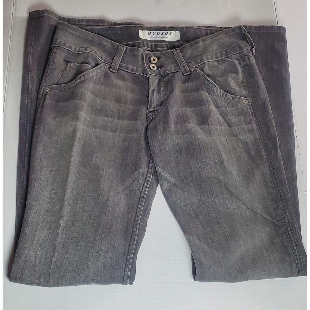 Hudson Fine Tailored Jeans Gray Wash Women's‎ Size 29 Low Rise Denim